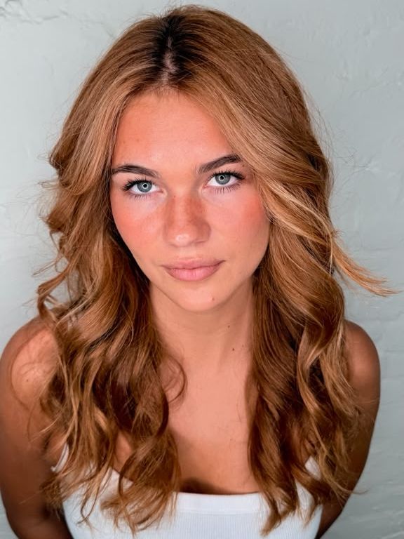Voluminous waves styled for an evening event in New York